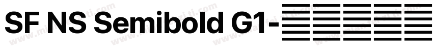 SF NS Semibold G1字体转换